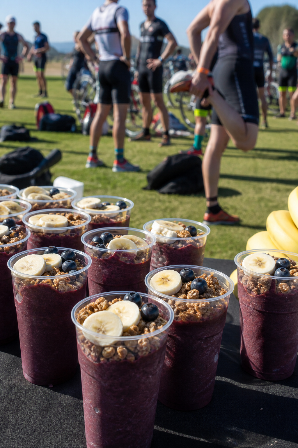 Stand de açaí en carrera hybrid / híbrido